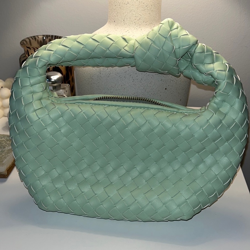 pale green knot bag purse